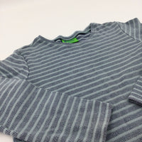 Green Striped Long Sleeve Dress - Girls 10-11 Years