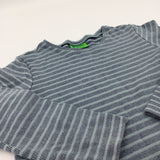 Green Striped Long Sleeve Dress - Girls 10-11 Years