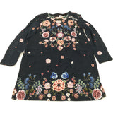 Flowers Navy Viscose Dress - Girls 11-12 Years