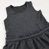 Grey School Pinafore Dress  - Girls 7-8 Years