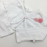 Flowers White Cardigan - Girls 6-9 Months