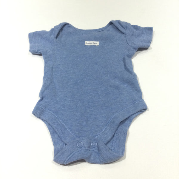 'Happy Days' Blue Short Sleeve Bodysuit - Boys Newborn