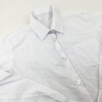 White Long Sleeve School Shirt - Girls 8-9 Years