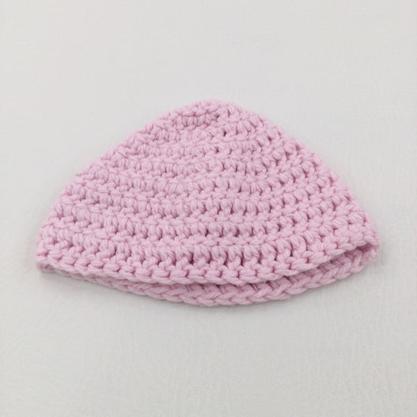 Pink Knitted Hat - Girls 0-3 Months