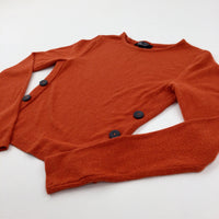 Orange Long Sleeve Top - Girls 10-11 Years