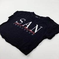 'San Francisco' Black Cropped T-Shirt - Girls 10-11 Years