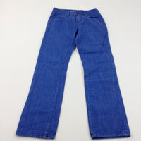 Blue Denim Jeans with Adjustable Waistband - Boys 10-11 Years