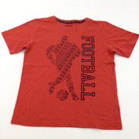 'Football' Red T-Shirt - Boys 10-11 Years