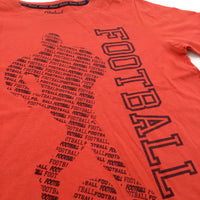 'Football' Red T-Shirt - Boys 10-11 Years