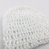 Sparkly White Knitted Hat - Girls 0-3 Months