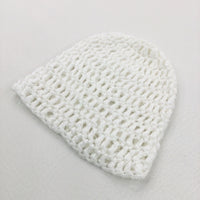 Sparkly White Knitted Hat - Girls 0-3 Months