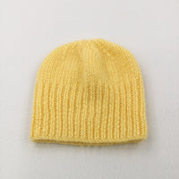 Yellow Knitted Hat - Girls 0-3 Months