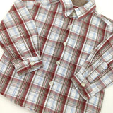 Red, Blue & White Check Long Sleeve Shirt - Boys 12-18 Months