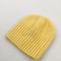 Yellow Knitted Hat - Girls 0-3 Months