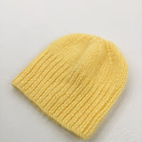 Yellow Knitted Hat - Girls 0-3 Months