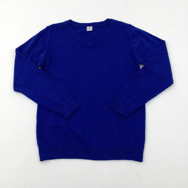 Blue School Knitted Jumper - Boys/Girls 8-9 Years
