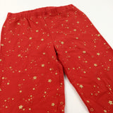 Stars Glittery Red Leggings - Girls 11 Years