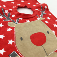 Rudolph Reindeer Red Christmas Bib - Boys/Girls One Size