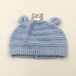**NEW** Blue Knitted Hat with Ears - Boys 3-6 Months