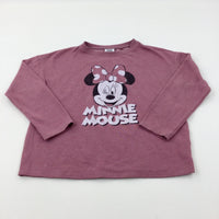 'Minnie Mouse' Pink Jumper - Girls 10-11 Years