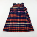 Tartan Navy Sleeveless Dress - Girls 10-11 Years