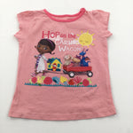 'Hop On The Caring Wagon' Doc McStuffins Pink T-Shirt - Girls 12-18 Months
