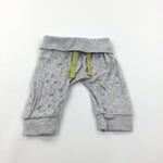 Rockets & Planets Grey Mottled Lightweight Jersey Trousers - Boys Newborn