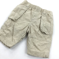 Beige Lined Lightweight Cotton Trousers - Boys Newborn