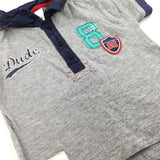 Grey Short Sleeve Polo Shirt - Boys 12-18 Months