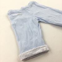 Light Blue Textured Cotton Trousers - Boys 6 Months