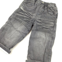 Grey Lined Jeans - Boys 12-18 Months