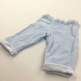 Light Blue Textured Cotton Trousers - Boys 6 Months