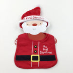 **NEW** 'My First Christmas' Hat & Bib Set - Boys/Girls 0-6 Months