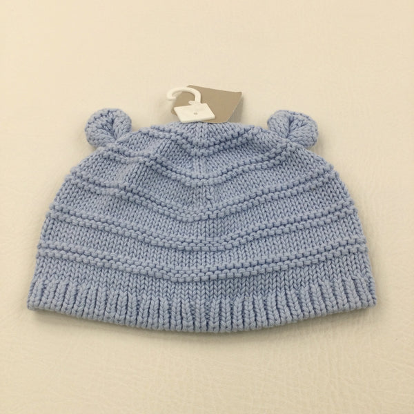 **NEW** Blue Knitted Hat with Ears - Boys 6-9 Months