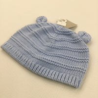 **NEW** Blue Knitted Hat with Ears - Boys 6-9 Months