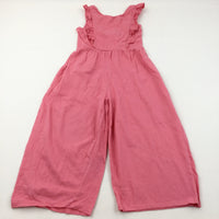 Coral Pink Jersey Jumpsuit - Girls 10-11 Years