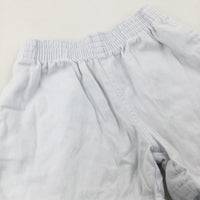 White Cotton School Sports Shorts - Boys/Girls 5-6 Years