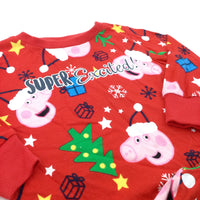 Peppa Pig Red Christmas Pyjamas - Boys/Girls 9-12 Months