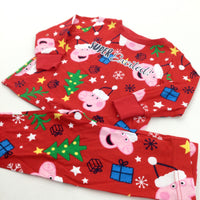 Peppa Pig Red Christmas Pyjamas - Boys/Girls 9-12 Months