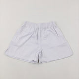 White Cotton School Sports Shorts - Boys/Girls 6-7 Years