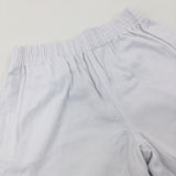 White Cotton School Sports Shorts - Boys/Girls 6-7 Years