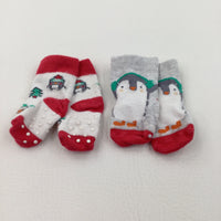 Two Pairs of Christmas Sockies - Boys/Girls One Size