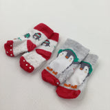 Two Pairs of Christmas Sockies - Boys/Girls One Size