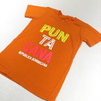 'Punta Cana' Orange T-Shirt - Girls 5-6 Years