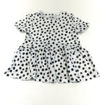 Black & White Spotty Jersey Tunic Top - Girls 5-6 Years