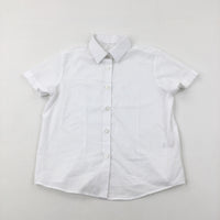 White Short Sleeve School Shirt - Girls 5-6 Years