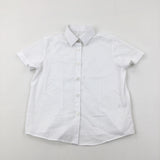 White Short Sleeve School Shirt - Girls 5-6 Years