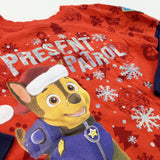 'Present Patrol' Paw Patrol Chase Red & Navy Christmas Top - Boys 18-24 Months