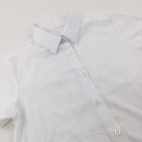 White Short Sleeve School Shirt - Girls 5-6 Years