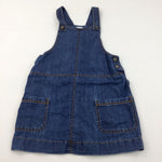 Mid Blue Denim Dungaree Dress - Girls 11-12 Years